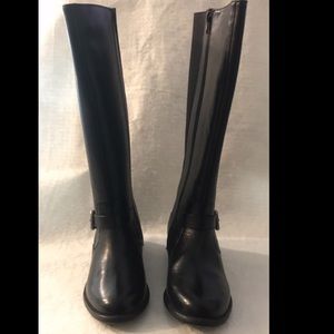 New Clarks black knee boots